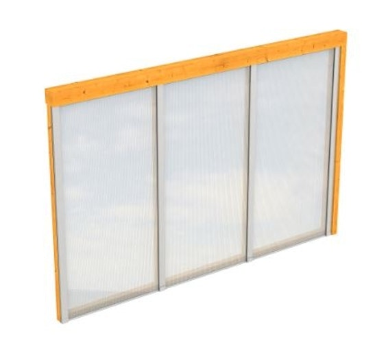 Skan Holz Seitenwände aus Polycarbonat für Terrassendach (Wandanbau)