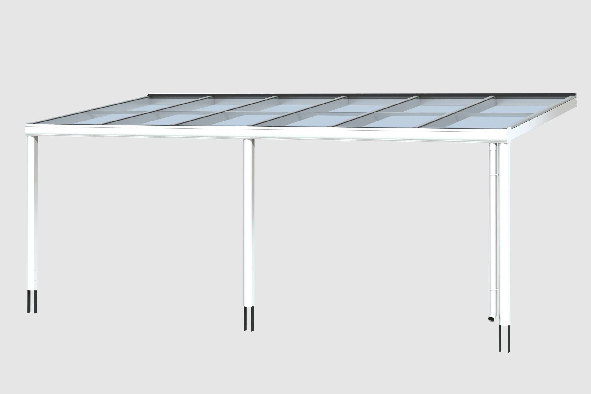 Skan Holz Aluminium Terrassenüberdachung Monza Breite 648 cm
