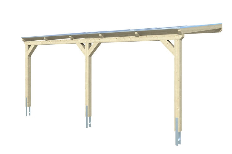 Skan Holz Wandanbau-Carport Vogtland 300 x 541 cm Bild