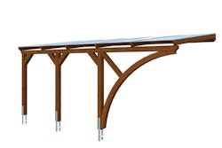 Skan Holz Wandanbau-Carport Eifel mit Einfahrtsbogen 300 x 541 cm