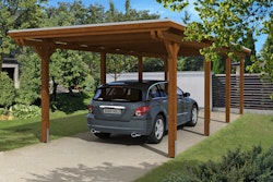 Skan Holz Emsland - Flachdach Carport aus Leimholz Breite 354 cm