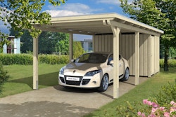 Skan Holz Emsland - Flachdach Carport aus Leimholz Breite 354 cm