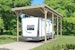 Skan Holz Caravan-Carport Emsland 404x846 cm mit erhöhter EinfahrtBild