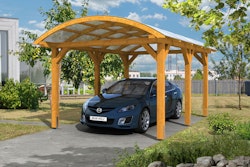 Skan Holz Franken - Bogendach Einzelcarport aus Leimholz Breite 376 cm