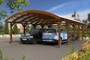 Vorschaubild Skan Holz Franken - Bogendach Doppelcarport aus Leimholz Breite 635 cm