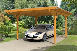 Skan Holz Odenwald - Design Einzel Carport aus Leimholz Breite 428 cm