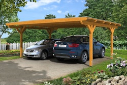 Skan Holz Odenwald - Design Doppel Carport aus Leimholz Breite 640 cm