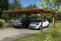 Skan Holz Odenwald - Design Doppel Carport aus Leimholz Breite 640 cm