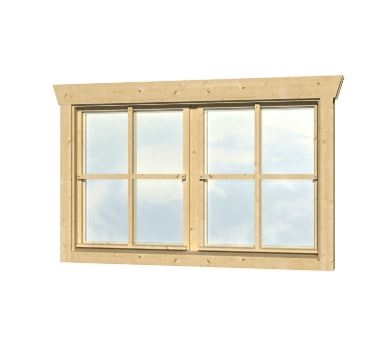 Skan Holz Doppelfenster für 28 mm Blockbohlenhäuser Dreh-Funktion