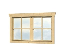 Skan Holz Doppelfenster für 28 mm Blockbohlenhäuser Dreh-Funktion