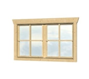 Skan Holz Doppelfenster für 28 mm Blockbohlenhäuser Dreh-FunktionZubehörbild