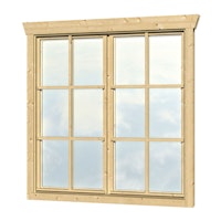 Skan Holz Doppelfenster für 28 mm Blockbohlenhäuser Dreh-Kipp-Funktion