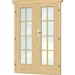 Skan Holz Doppeltür vollverglast für 28 mm Blockbohlenhäuser Echtglas (B)Bild