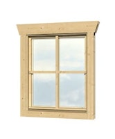 Skan Holz Einzelfenster für 28 mm Blockbohlenhäuser