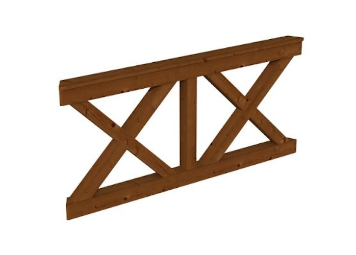 Skan Holz Brüstung Andreaskreuze Pavillon Colmar