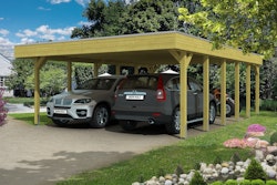 Skan Holz Friesland - Flachdach Doppelcarport Profil - Breite 557 cm Nadelholz