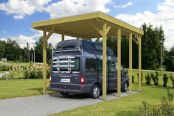 Skan Holz Caravan-Carport Friesland 397x555 cm mit erhöhter Einfahrt