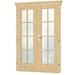 Skan Holz Doppeltür vollverglast für 45 mm BlockbohlenhäuserBild