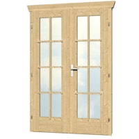 Skan Holz Doppeltür vollverglast für 45 mm Blockbohlenhäuser