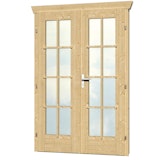 Skan Holz Doppeltür vollverglast für 45 mm BlockbohlenhäuserZubehörbild