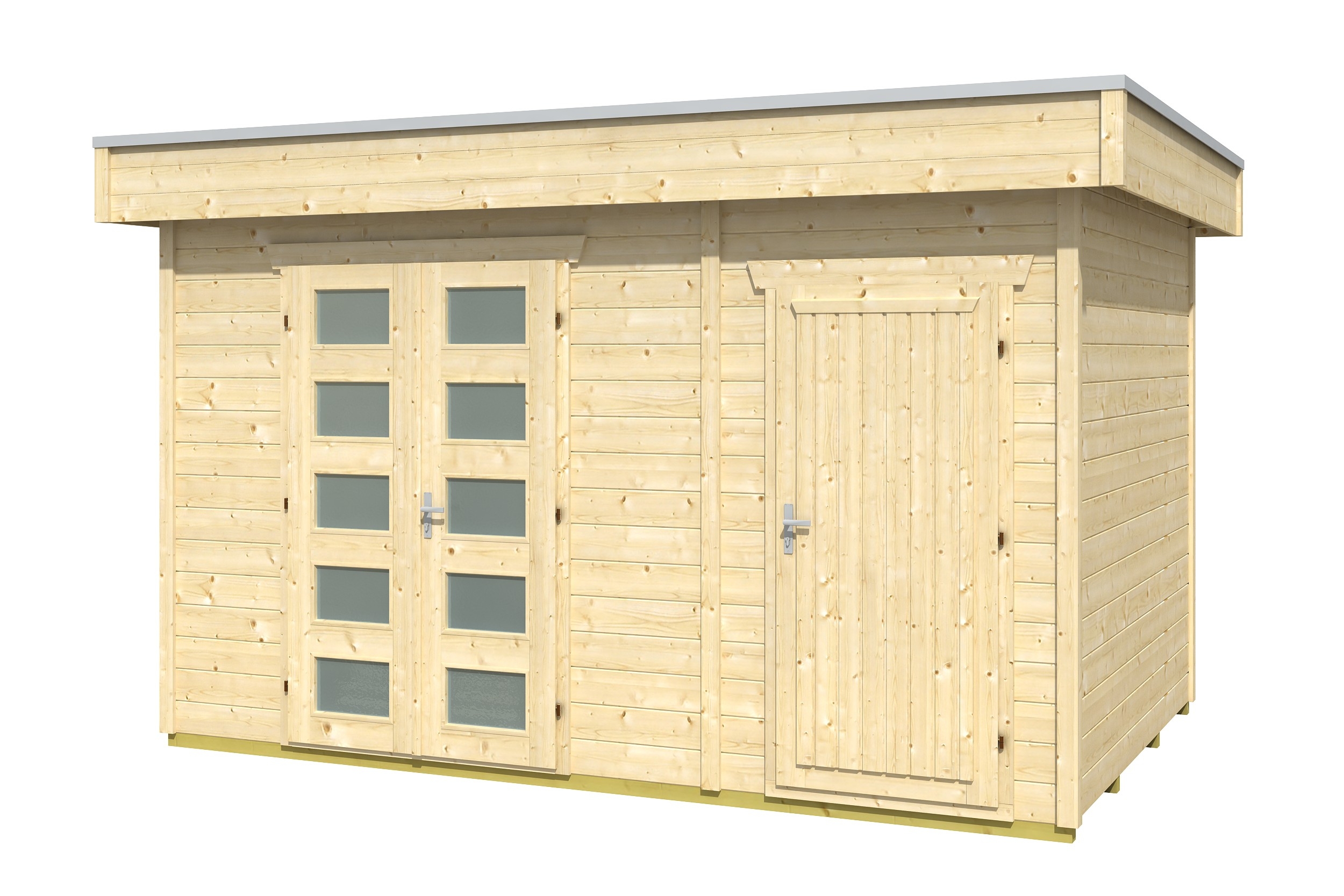 Vorschaubild Galerie Skan Holz 28 mm Gartenhaus Venlo 3 inkl. gratis Fundamentanker/Pads