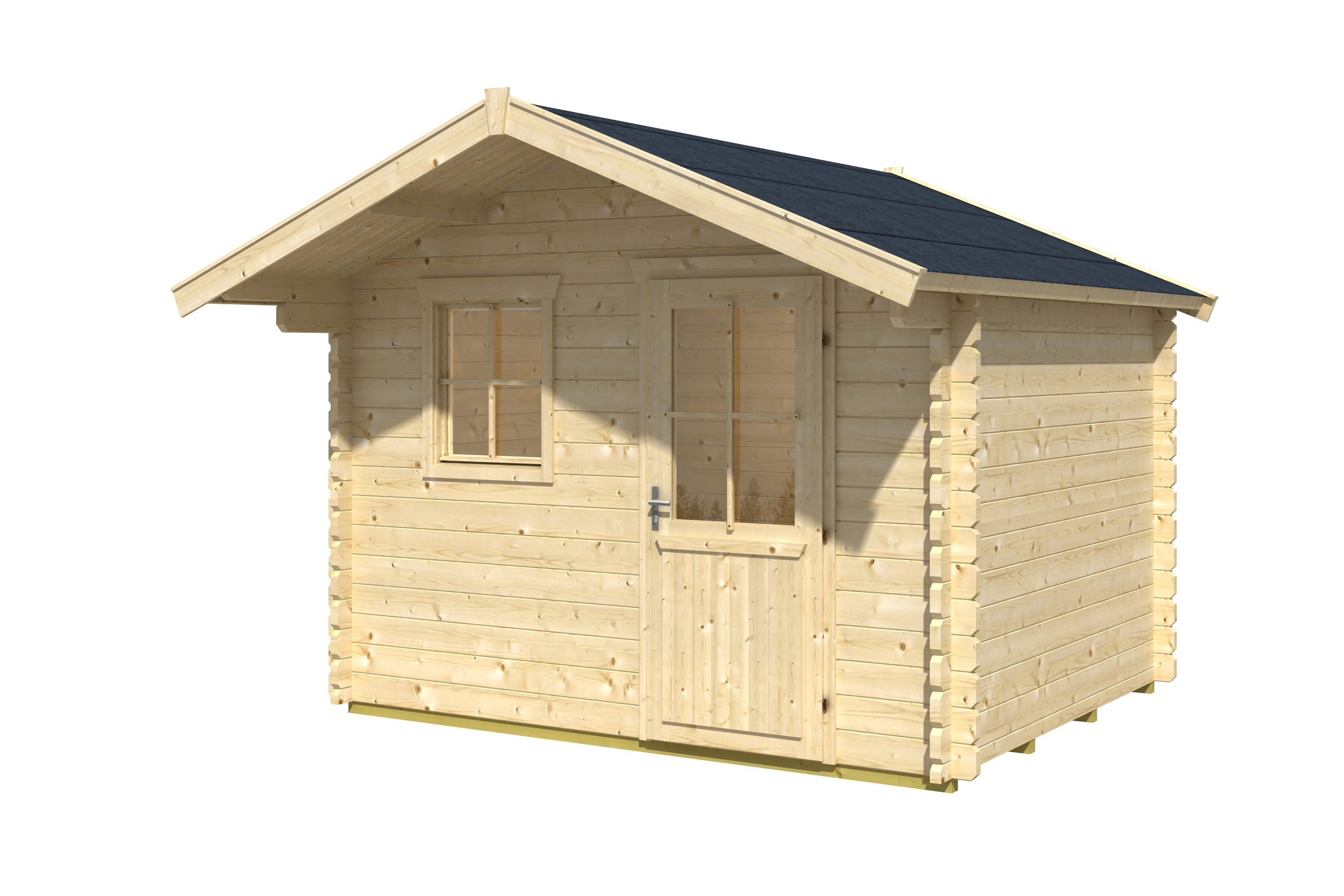 Vorschaubild Galerie Skan Holz 45 mm Gartenhaus Halmstad/Narvik inkl. gratis Fundamentanker/Pads