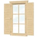 Skan Holz Fensterläden für Blockbohlenhäuser EinzelfensterBild