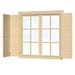 Skan Holz Fensterläden für Blockbohlenhäuser Doppelfenster großBild