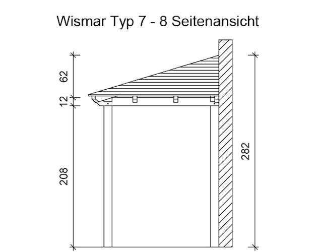 Skan Holz Walmdach Vordach Doppeltür Wismar