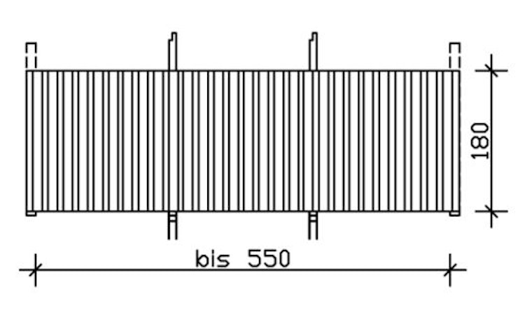 Skan Holz Rückwand für Leimholz Doppel- Carports - Deckelschalung Bild