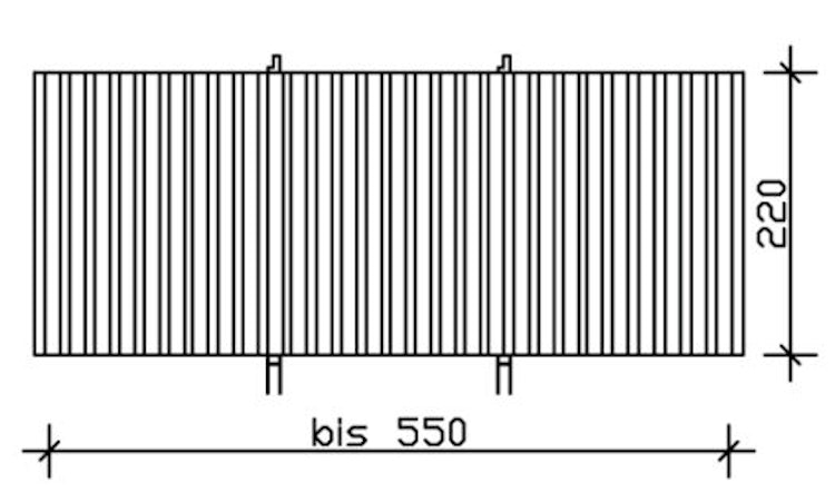 Skan Holz Rückwand für Leimholz Doppel- Carports - Deckelschalung Bild