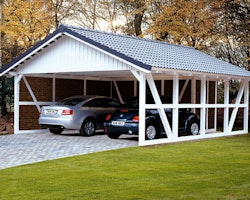 Skan Holz Schwarzwald - Satteldach Doppelcarport Breite 684 cm