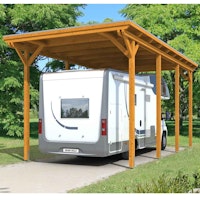 Skan Holz Caravan-Carport Emsland 404x846 cm mit erhöhter Einfahrt