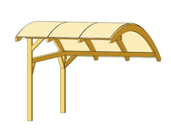 Skan Holz Schwaben Carport-Stellplatzerweiterung aus Leimholz Breite 299cm