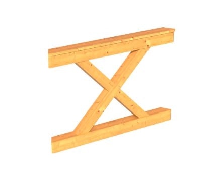 Skan Holz Brüstung Andreaskreuze Pavillon Colmar