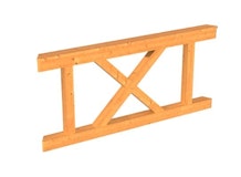Skan Holz Brüstung Andreaskreuze zu Pavillon LyonZubehörbild