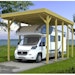 Skan Holz Caravan-Carport Friesland 397x708 cm mit erhöhter EinfahrtBild