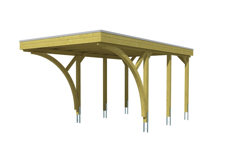 Skan Holz Carport Friesland 314x555 cm inkl. 2 Einfahrtsbögen Sparset 6