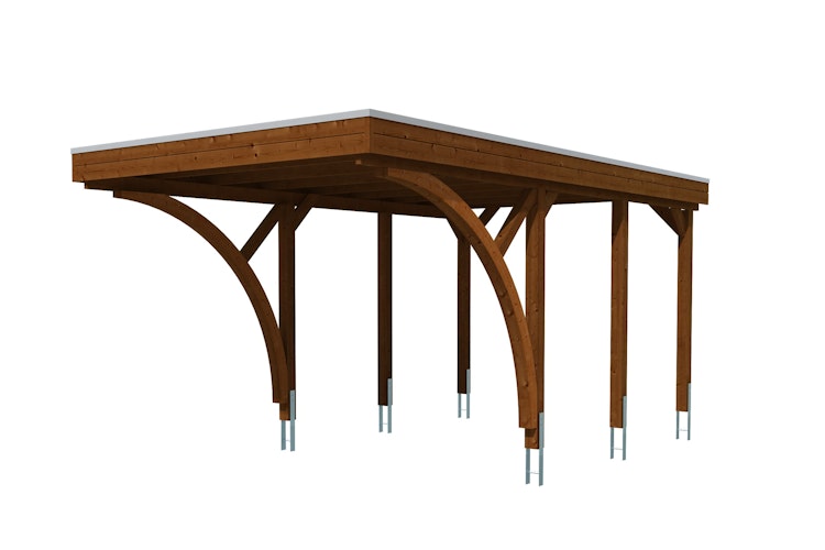 Skan Holz Carport Friesland 314x555 cm inkl. 2 Einfahrtsbögen Sparset 6