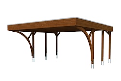 Skan Holz Carport Friesland 557x555 cm inkl. 2 Einfahrtsbögen Sparset 8