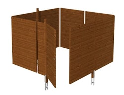 Skan Holz Abstellraum C2 für Carports - Profilschalung