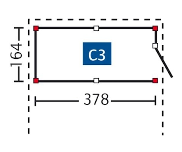 Skan Holz Abstellraum C3 für Carports - Profilschalung Bild