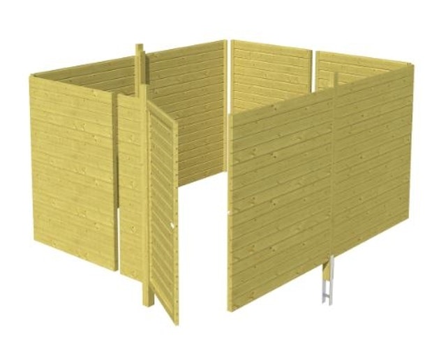 Skan Holz Abstellraum C4 für Carports - Profilschalung Bild