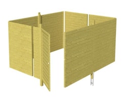 Skan Holz Abstellraum C4 für Carports - Profilschalung