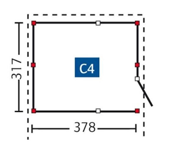 Skan Holz Abstellraum C4 für Carports - Profilschalung Bild