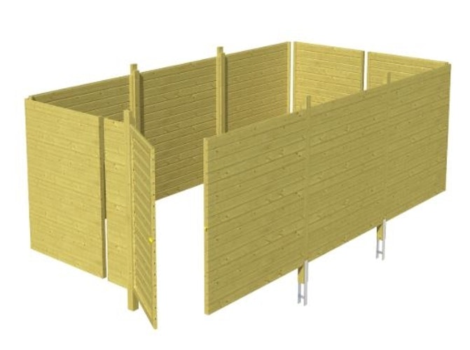 Skan Holz Abstellraum C6 für Carports - Profilschalung Bild