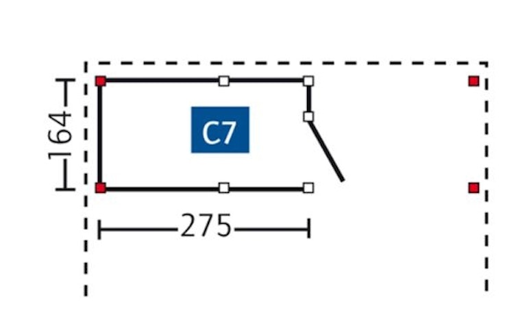 Skan Holz Abstellraum C7 für Carports - Profilschalung Bild