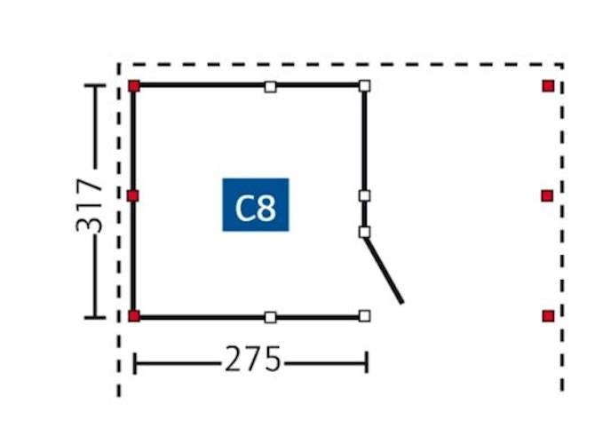 Skan Holz Abstellraum C8 für Carports - Profilschalung Bild