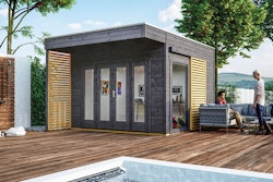 Skan Holz Gartenhaus Tokio 2 - 19 mm inkl. gratis Fundamentanker/Pads