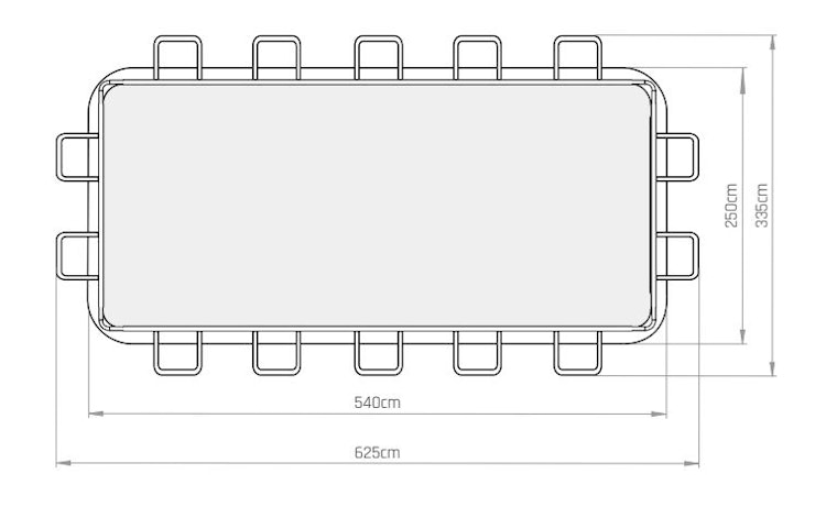 Exit rechteckiger Rahmenpool mit Kartuschenfilteranlage 540 x 250 cm (Höhe 122cm)